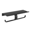 Modern Bathroom Toilet Paper Double Holder With Shelf