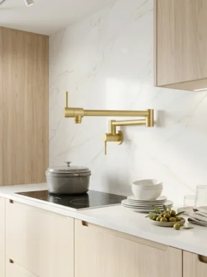 Elegante Wall-Mounted Pot Filler for Easy Kitchen Use