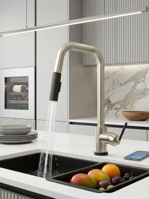 Spray Kitchen Faucet CASCADE - Pull Down Spray Kitchen Faucet with Single-Handle Control