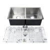 33" Mission Undermount Kitchen Sink – 16G Double Bowl