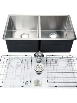UN1515P01_1200x1204 33" Mission Undermount Kitchen Sink – 16G Double Bowl