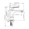 PIANA Single Hole Faucet for Modern Bathroom - Model F11160GWC
