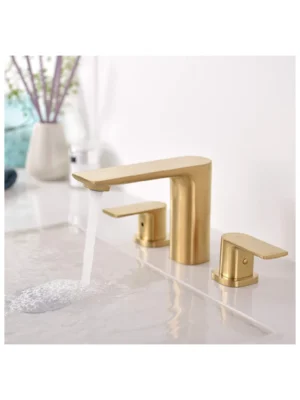 TIMELYSS Three Holes Widespread Faucet for Smart Bathroom