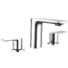 TIMELYSS Three Holes Widespread Faucet for Smart Bathroom