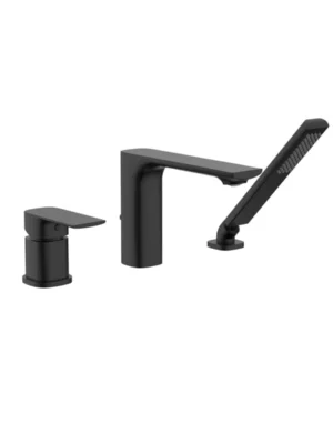 F33127MB TIMELYSS Three Hole Deck Mount Tub Filler with Elegant Design