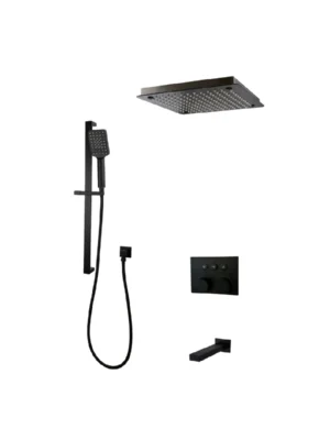 PLATINUM Push-Button Three-Function Thermostatic Shower System-Kit 1