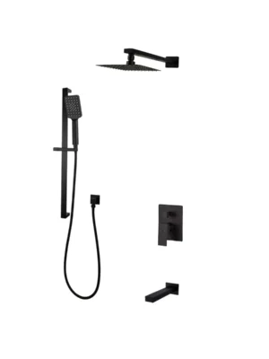 VELORA Three-Way Pressure-Balanced Shower System – With Sliding Bar